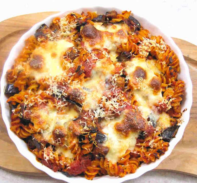 Tomato And Aubergine Pasta Bake Recipe Cuisine Fiend